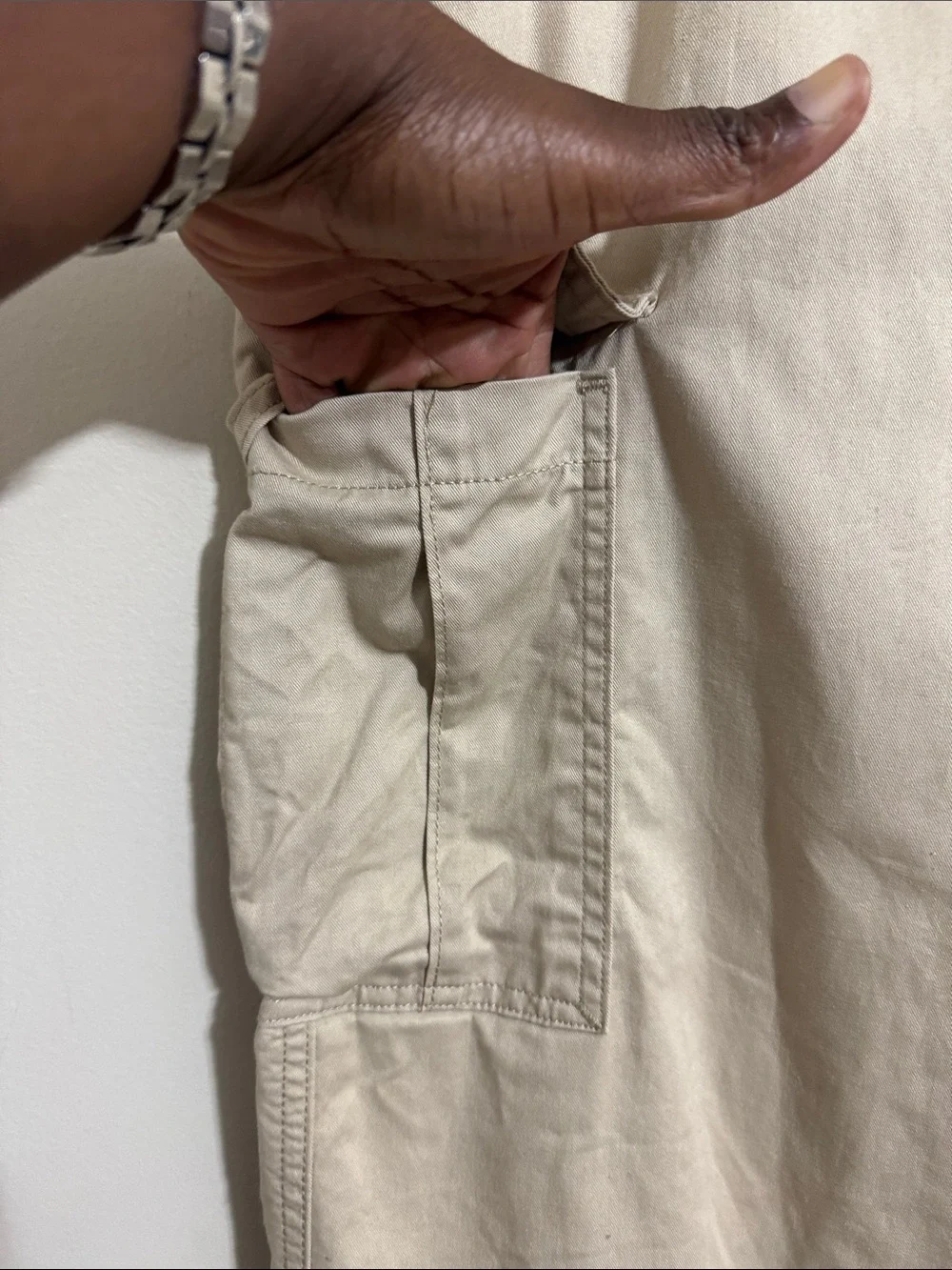 Levi's 94 Baggy Beige Cargo Pants Drawstring Cuff Women size 29 Utility Gorpcore
